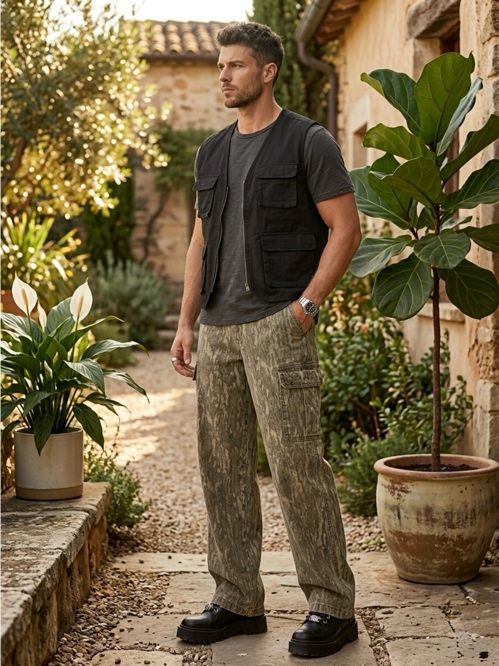 Mossy Oak Original Bottomland Camo Cargo Pants Mens M